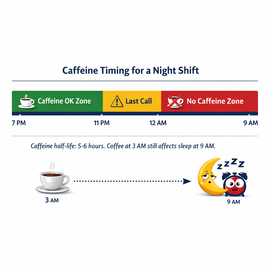 caffenie timing for night shift