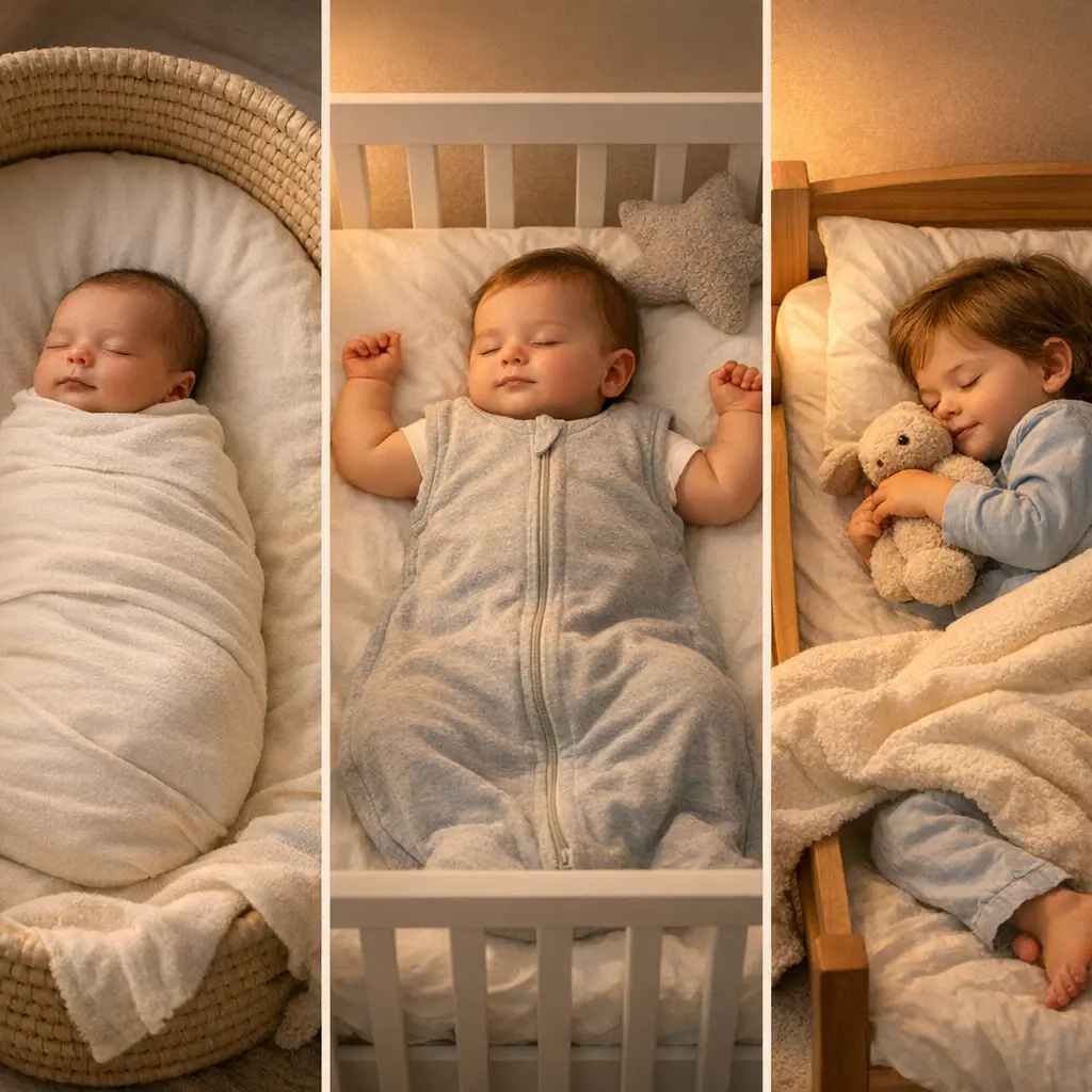 three stages of baby sleep